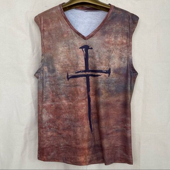 Mens tank top, sleeveless, sword graphic - Picture 1 of 4
